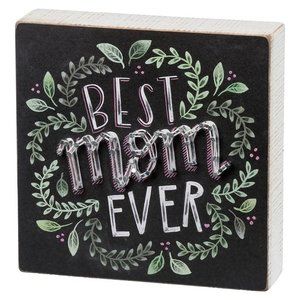 Primitives by Kathy - Best Mom Ever - String Art Chalk Sign